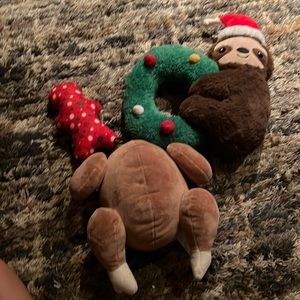 Barely Touched Festive Dog Toys